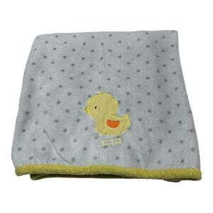 Carters Just One You Duck Baby Blanket Baby Love White Yellow Gray Polka Dot